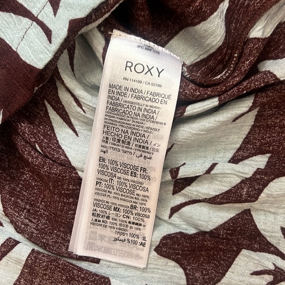 Roxy Oceanview Tie-Front Flutter-Sleeve Mini Dress - Picture 10 of 10